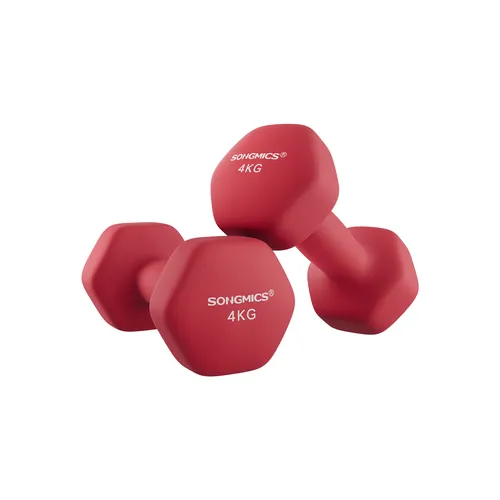 SONGMICS Kurzhanteln 2er-Set magentarot SYL908R01