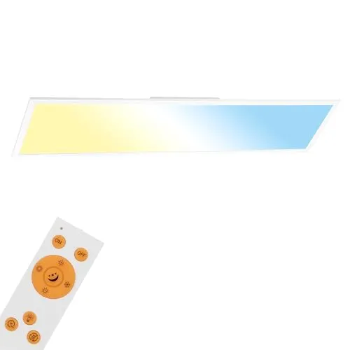 BRILONER LED Deckenlampe mit Fernbedienung - Moderne Deckenleuchte mit dimmbarer Lichtfarbe von warmweiß bis kaltweiß, ideal für Wohnzimmer und Schlafzimmer – sorgt für eine perfekte Raumatmosphäre.