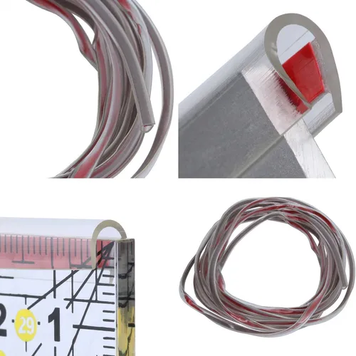 Zierleiste Acryl Klebeband Keder Leiste U Profil 5 m transparent Kantenschutz