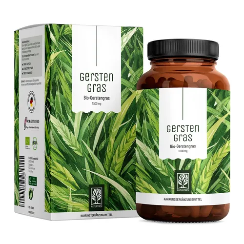 Produktbild Gerstengras Bio 180 Kapseln Superfood Grünprodukt Pflanzenbasiert NATURTREU®