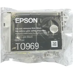 Original Epson Tinten Patrone T0969 - Light Black für Stylus Photo R 2880, hohe Kapazität von 11,4 ml für bis zu 865 Seiten