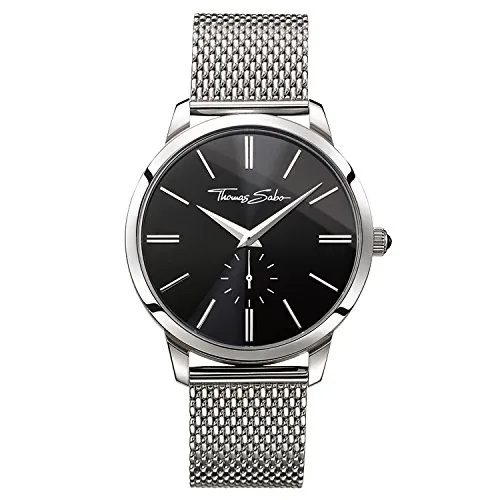 Thomas Sabo Unisex Armbanduhr schwarz Analog Quarz Edelstahl WA0152-201-203 - Damenuhren mit stilvollem Design, wasserdicht und ideal für jeden Anlass. Perfekt als individuelles Geschenk für besondere Momente.
