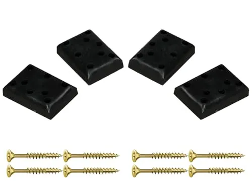 Strandkorb PE Gleiter 4er Set - Strandkorb Zubehör, schützt den Boden und ermöglicht einfaches Bewegen auf glatten Flächen – ideal gegen Schimmelbildung!