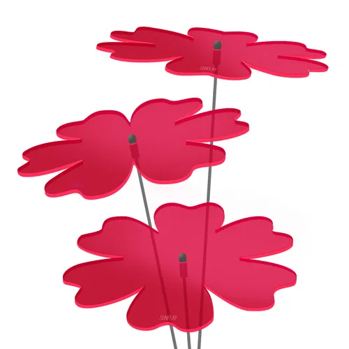 Stück SUNPLAY Sonnenfänger Ø20cm Suncatcher, Gartenstecker Butterblume ROT 3