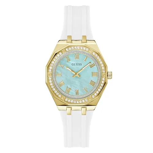 Guess GW0872L1 - Damenuhr mit Kristallsteinen - Armbanduhren mit elegantem Design und funkelnden Kristallakzenten, ideal für modebewusste Frauen, die sowohl Stil als auch Komfort suchen.