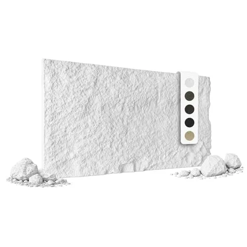 HEXIM Steinoptik Felsen Platten 120x60cm - 3D Wandpaneele in Weiß, realistische Felsoptik für stilvolle und pflegeleichte Innenwandgestaltung
