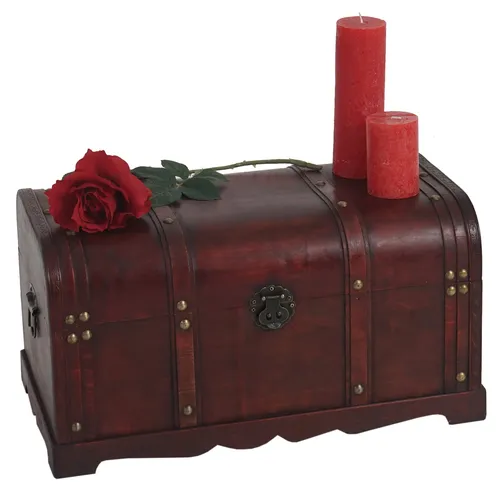 Mendler Holztruhe Valence Antikoptik 30x57x29cm