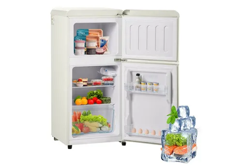 Merax Table Top Kühlschrank BCD-86 – Retro Design für kleine Räume