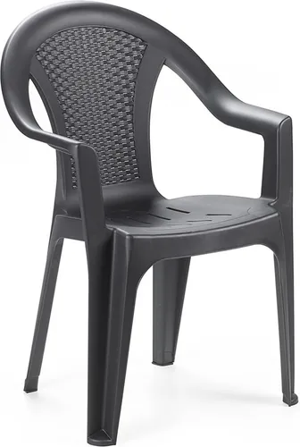 Stapelstuhl Rattan-Optik für Garten und Terrasse