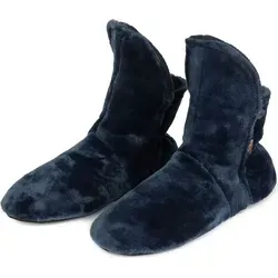 RAIKOU Klassische Hausschuhe für Damen, Herren aus Micro Flausch mit ABS und Rutschfester Sohle, Super Flauschige Hüttenschuhe in schönen Farben... - Dunkelblau - 34-37