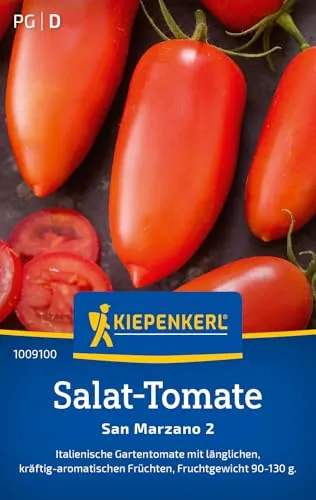 Kiepenkerl Gemüsesamen Salat-Tomate San Marzano 2 - Sonstige, hochwertige Gemüsesamen für aromatische, fleischige Tomaten aus eigenem Anbau – perfekt für Salate und Saucen.