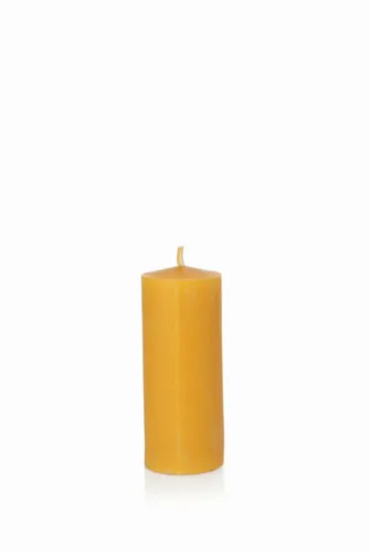 INNA-Glas Bienenwachskerze BABETTE, natur-gelb, 12 cm, Ø5 cm, 36h