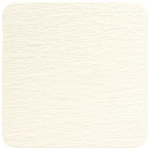 Villeroy & Boch Servierplatte Manufacture Rock Blanc - Quadratischer Gourmetteller - Elegante Servierplatte aus hochwertigem Porzellan, ideal für stilvolle Anlässe und besondere Gerichte.