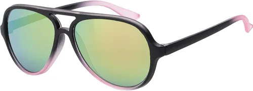 Jungen Mädchen Kinder Sonnen Brille Designer Modern Cool Abgefahren 30550 Rosa-Schwarz