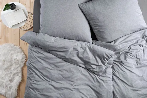 Estella Bettwäsche Takoma, Grau, 135x200 cm in grau von ESTELLA