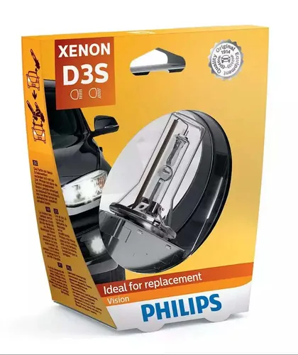 Philips Glühlampe Fernscheinwerfer Xenon Vision 42403VIS1 - Autobeleuchtungen mit hoher Lichtausbeute und verbesserter Sichtbarkeit für mehr Sicherheit im Straßenverkehr.