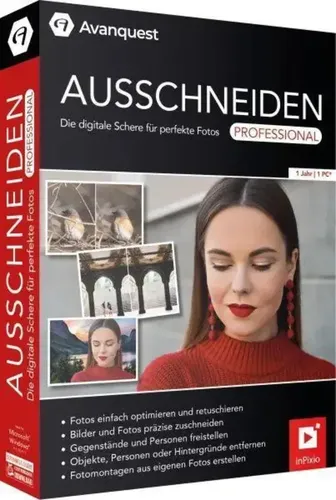 Avanquest Ausschneiden Professional (Code in a Box) - Software für Grafik und DTP, bietet professionelle Ausschneidefunktionen und ist ideal für kreative Projekte.
