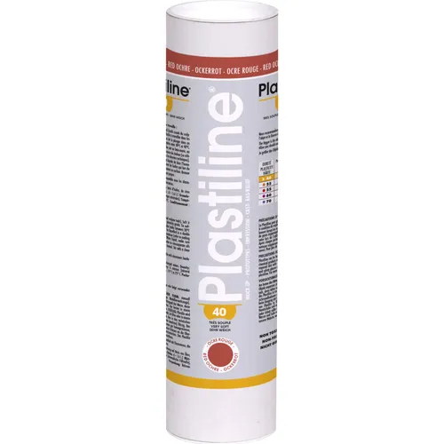 Plastiline Knete 1 kg - Ockerrot 1340T, sehr weich - Knete mit Härtegrad 40, ideal für präzise Modelle. Die hochstabile Modelliermasse behält ihr Volumen und hinterlässt beim Trocknen keine Rückstände.