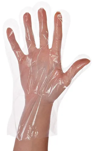 Hygostar LDPE Handschuhe POLYCLASSIC SOFT - transparente, gehämmerte Einweg-Handschuhe, Größe L, ideal für hygienische Anwendungen und maximalen Komfort
