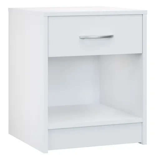 Casaria Nachttisch Hamburg - Moderner Nachttisch in Weiß mit einer leichtgängigen Schublade, ideal für Ihr Boxspringbett im Schlafzimmer. Kompakte Maße von 50x40x35cm.