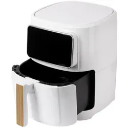 Xxxl HEIßLUFTFRITTEUSE, Weiß, Kunststoff, 6.9 L, Lfgb, CE, Sichtfenster, antihaftbeschichteter Innenbehälter, Temperaturanzeige, Betriebsanzeige, Timer, Heißlufttechnologie, Kontrollleuchte, Display, stufenlos regelbares Thermostat, Touchscreen, Küchengeräte, Fritteusen