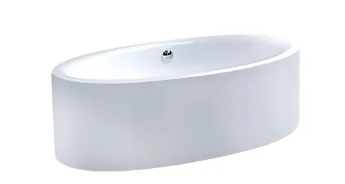Luxus Acryl Badewanne 180x90 cm - Freistehend & Modern - Elegante Badewanne aus hochwertigem Acryl, freistehend und oval. Ideal für ein modernes Badezimmer. Genießen Sie entspannende Momente mit einer Kapazität für eine Person.