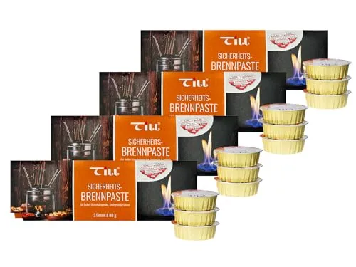 TILL Sicherheits-Brennpaste 4X 3er-Set à 80 g (12 Stück)