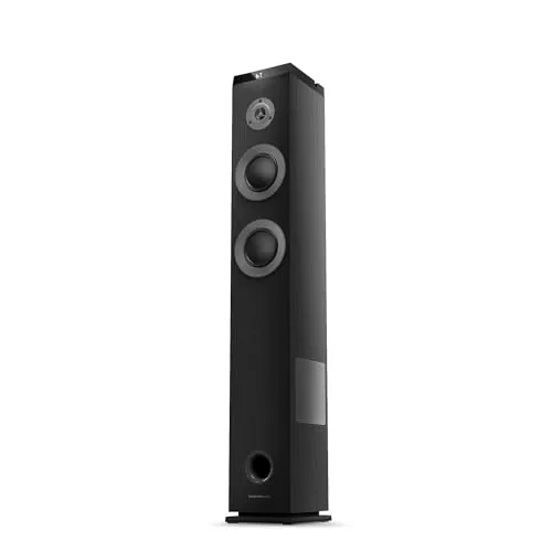 Bluetooth Lautsprecherturm Energy Sistem 459421 Schwarz 100 W - Lautsprecher, kraftvoller 100 W Sound mit Bluetooth 5.3 für kabelloses Streaming und integriertes FM-Radio, ideal für jede Party!