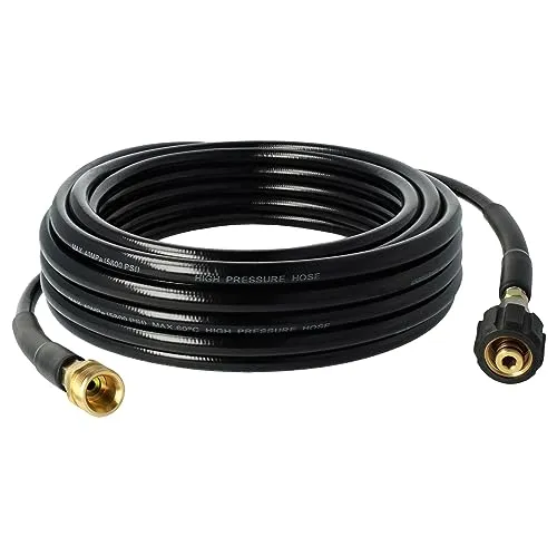 vhbw 10 m Verlängerungsschlauch kompatibel mit Kärcher K2, G 7.10 M, K 2.00 plus, K 2.01 Hochdruckreiniger mit M22 x 1,5 Gewindeanschluss, Schwarz