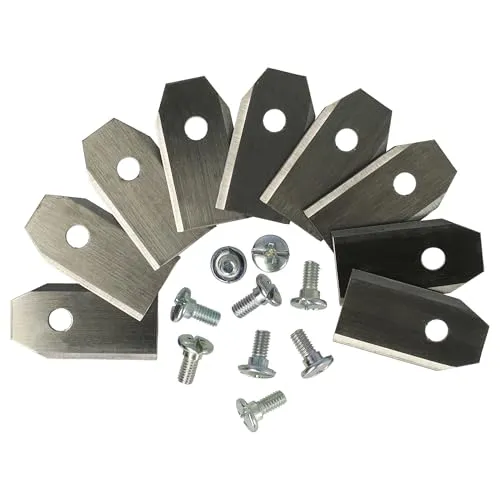 vhbw 9X Ersatz-Messer kompatibel mit YardForce SA500 ECo, SA600H, SC600 Eco, SA800 Pro, Amiro 400i, SA900, HQ18 Rasenmäher - Ersatzklinge, Silber