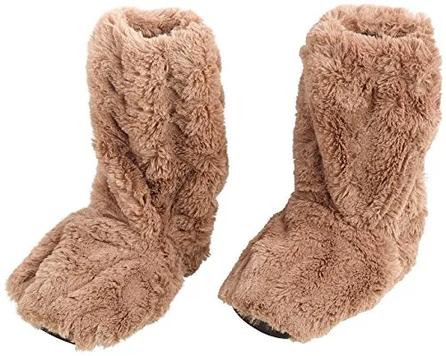 infactory Stiefel ohne Socken: Aufwärmbare Flausch-Stiefel mit Traubenkern-Füllung, Größe 39-41 (Beheizbare Stiefel, Aufwärmbare Socken, Geschenk Herren)