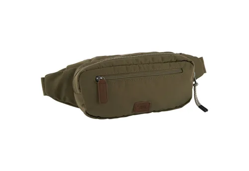 camel active Damen Aurum Gürteltasche Dunkelgrün - Gürteltasche aus recyceltem Nylon, leicht und robust mit mehreren Fächern für Unterwegs. Ideal für modebewusste Frauen, Maße: 37,5 x 15 x 6 cm.