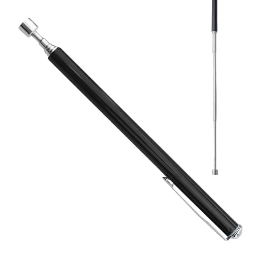 Stück Stabmagnet,Magnetstab,Teleskopmagnet,Magnetheber,Teleskop Magnet,Magnet Teleskopstab,Edelstahl,Ausziehbar,Bis Zu 62CM,für Schrauben,Mutter,Schlüssel,Metallteile (Schwarz) 1