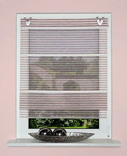 Magnetrollo Bambusoptik Beere 45x130cm - Raffrollo in Beere mit Bambusoptik, einfach ohne Bohren montierbar. Integrierte Magnetraffung für stufenlose Höhenverstellung ohne störende Schnüre.