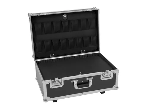 ROADINGER Universal-Koffer-Case G-2 mit Trolley - Robustes Flightcase für Werkzeuge mit praktischer Trolleyfunktion, ideal für den sicheren Transport dank hochwertiger Verarbeitung und vielseitiger Innenaufteilung.