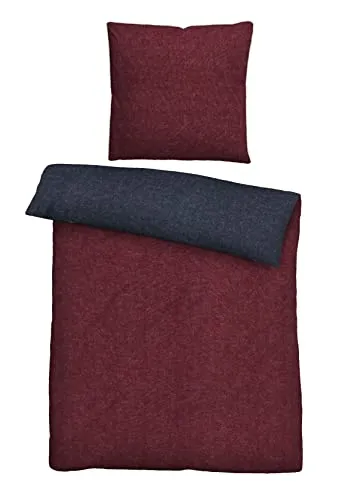 biberna Melange-Flanell Bettwäsche Set, rost in braun von biberna
