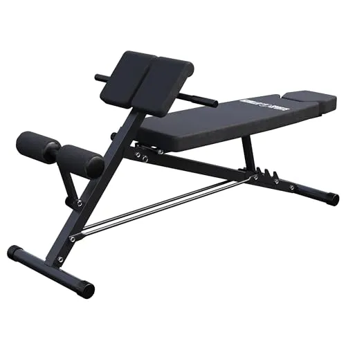 GORILLA SPORTS Verstellbare Hantelbank - Hyperextension bis 250kg - Hantelbänke für intensives Training, bis 250 kg belastbar und ideal für effektives Krafttraining zu Hause.