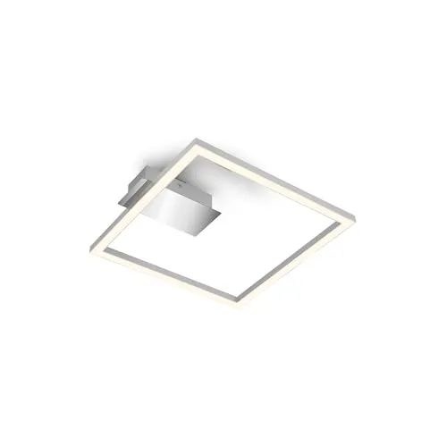 LED Deckenleuchte chrom-matt, 14W - Stilvolle Deckenlampe mit 1400 Lumen und warmweißem Licht für gemütliche Atmosphäre in jedem Raum. Kompaktes Design, ideal für Schlafzimmer, Wohnzimmer und Küche.