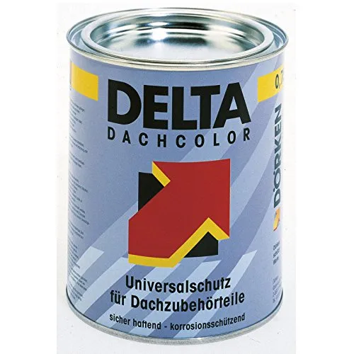Delta Dachcolor Dachfarbe - Korrosionsschutz für Ihr Dach - Innen- & Außenfarben: Hochwertige Deckfarbe in Anthrazit, ideal für Dachpfannen mit hervorragendem Korrosionsschutz und präzisem Farbton.