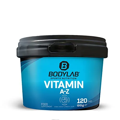 Bodylab24 Vitamin A-Z 120 Kapseln, alle 13 essenziellen wasser- und fettlösliche Vitamine in einem Supplement, Vitamin-Komplex für die einfache Versorgung, ideal für Sportler