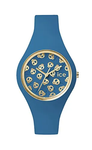 Ice Skull Unisex Uhr analog Quarzwerk mit Silikon Armband