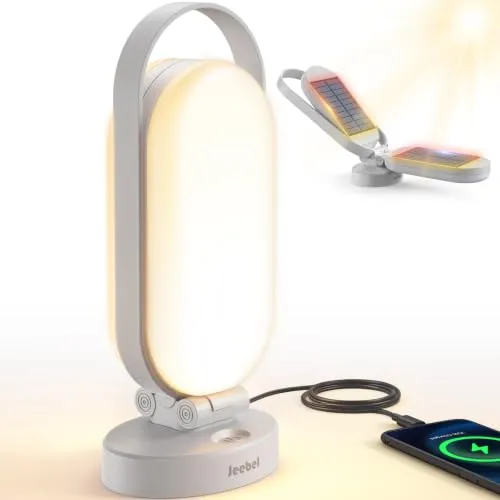 Jeebel Solar LED Campinglampe 500LM mit 5000mAh Akku