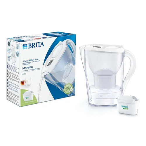 Brita Marella Wasserfilterkanne in silber von BRITA