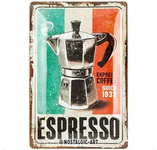 Nostalgic-Art Metallschild Blechschild 20 x 30cm - Espresso