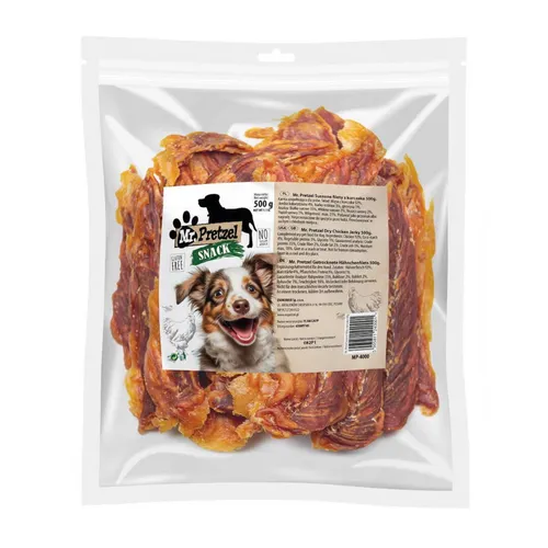 Herr. Brezel-Hundeleckerli, getrocknete Hähnchenfilets, 500 g