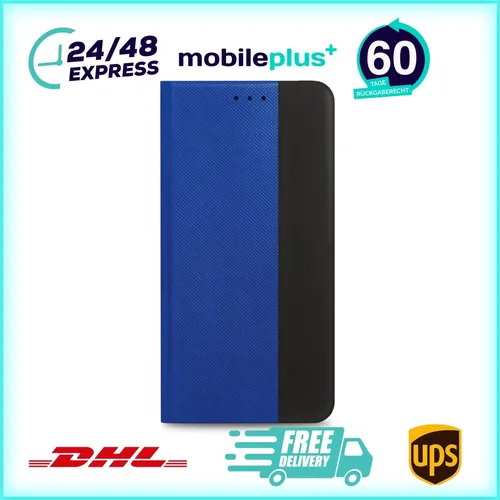 prio Book Case (Handytasche, Hülle) Fashion für iPhone 14 blau-schwarz