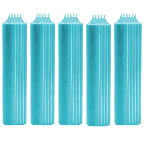 25er Set Türkise Stabkerzen in türkis von Stabkerze