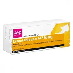 Eisentabletten AbZ 50 mg Filmtabletten