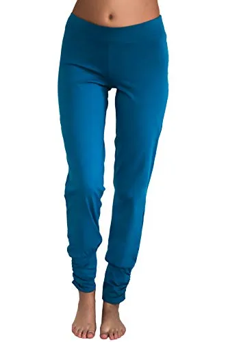 Leela Cotton Damen Yogahose aus Bio-Baumwolle - Stoffhosen aus 95% kbA Bio-Baumwolle, hautsympathisch und atmungsaktiv. Ideal für Yoga, Pilates oder als bequeme Freizeithose mit trendigem Design.