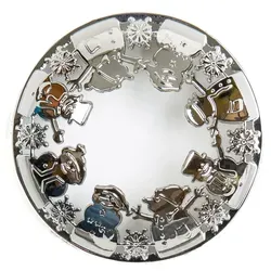 Snowman Party Candle-Lid in orange von Candle Dream